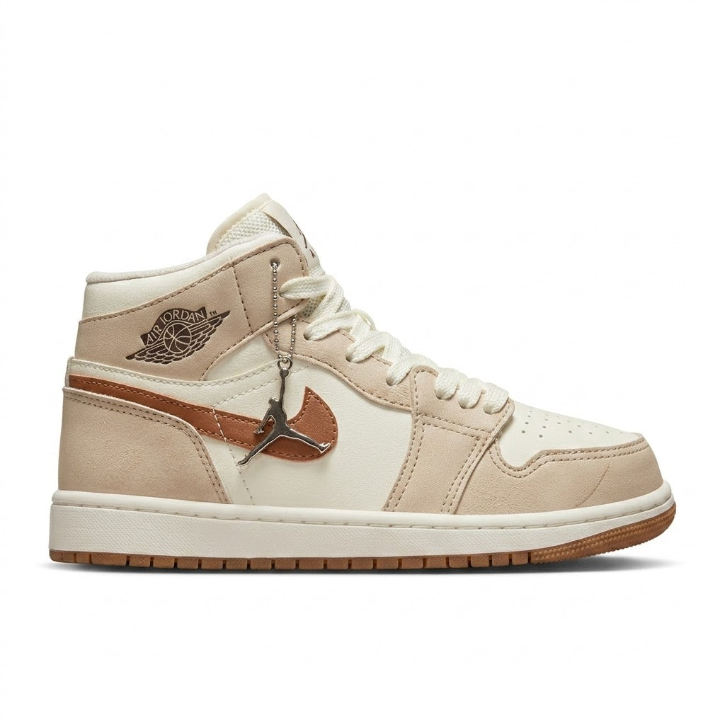 TĂȘnis Nike Air Jordan High - Marfim Rose Marrom