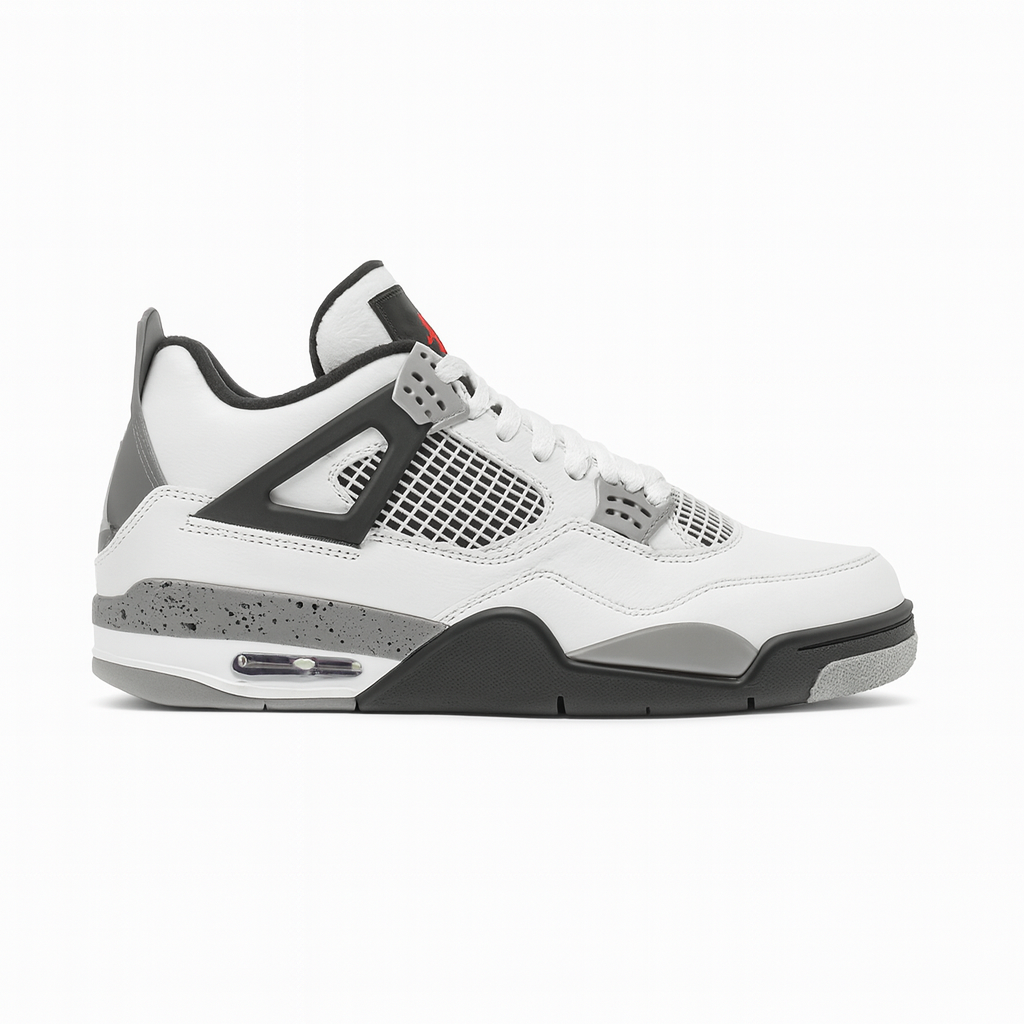 Tênis Air Jordan Retro 4 - Branco / Cimento