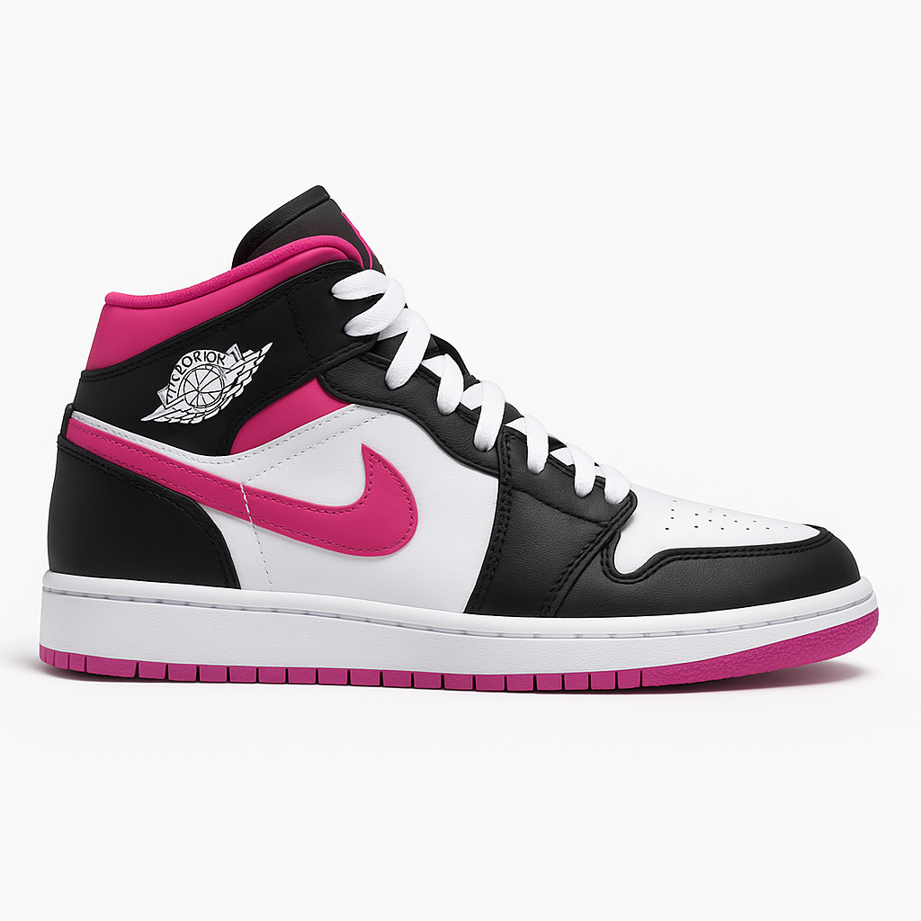 Tênis Air Jordan 1 - Rosa / Preto