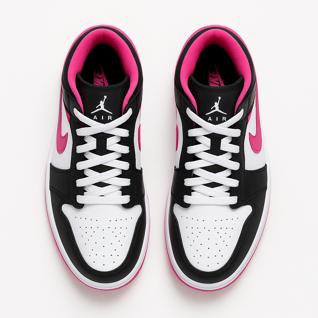 Tênis Air Jordan 1 - Rosa / Preto