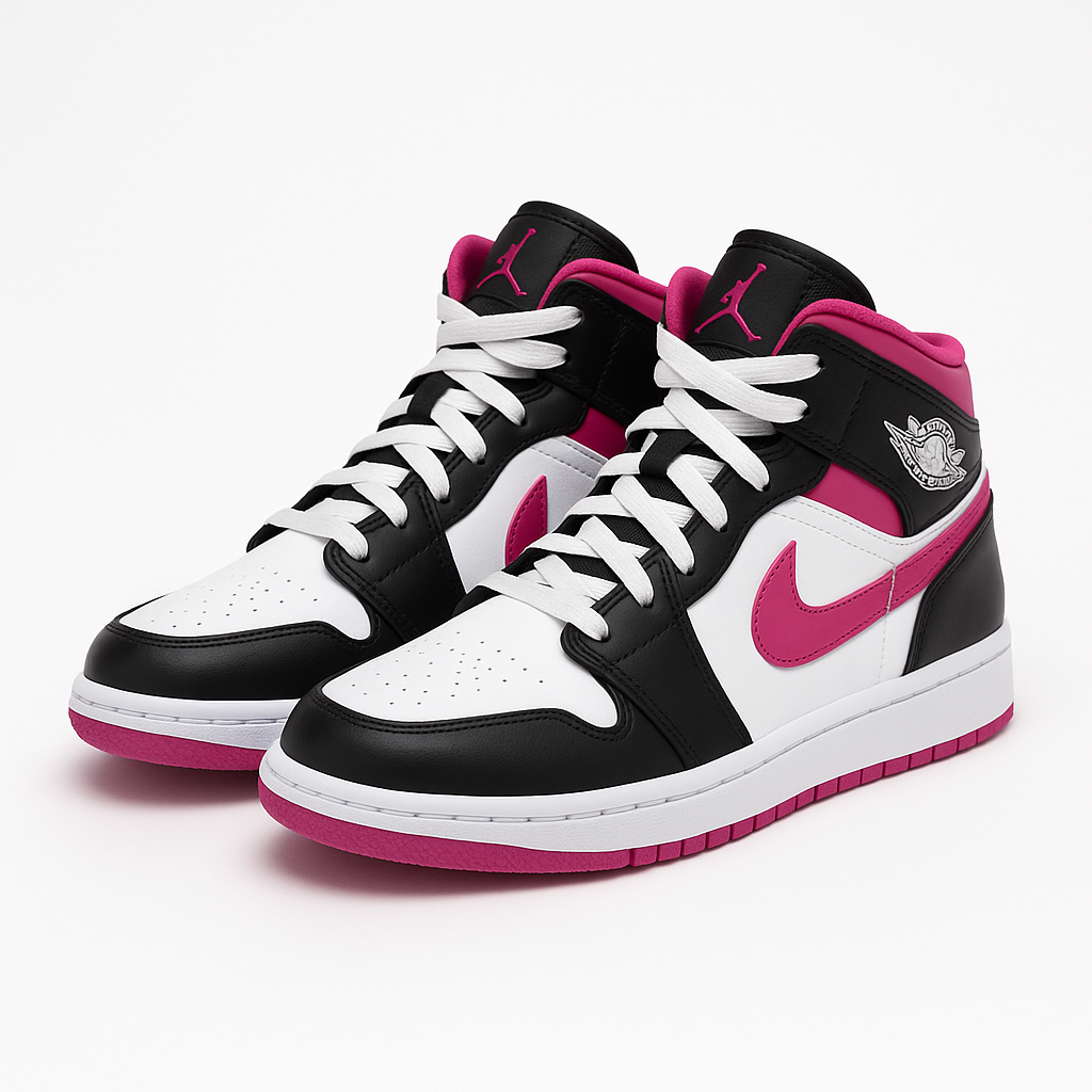 Tênis Air Jordan 1 - Rosa / Preto