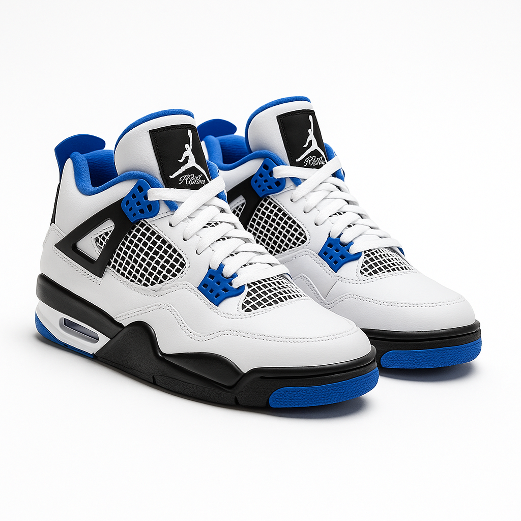 Tênis Air Jordan Retro 4 - Branco / Azul