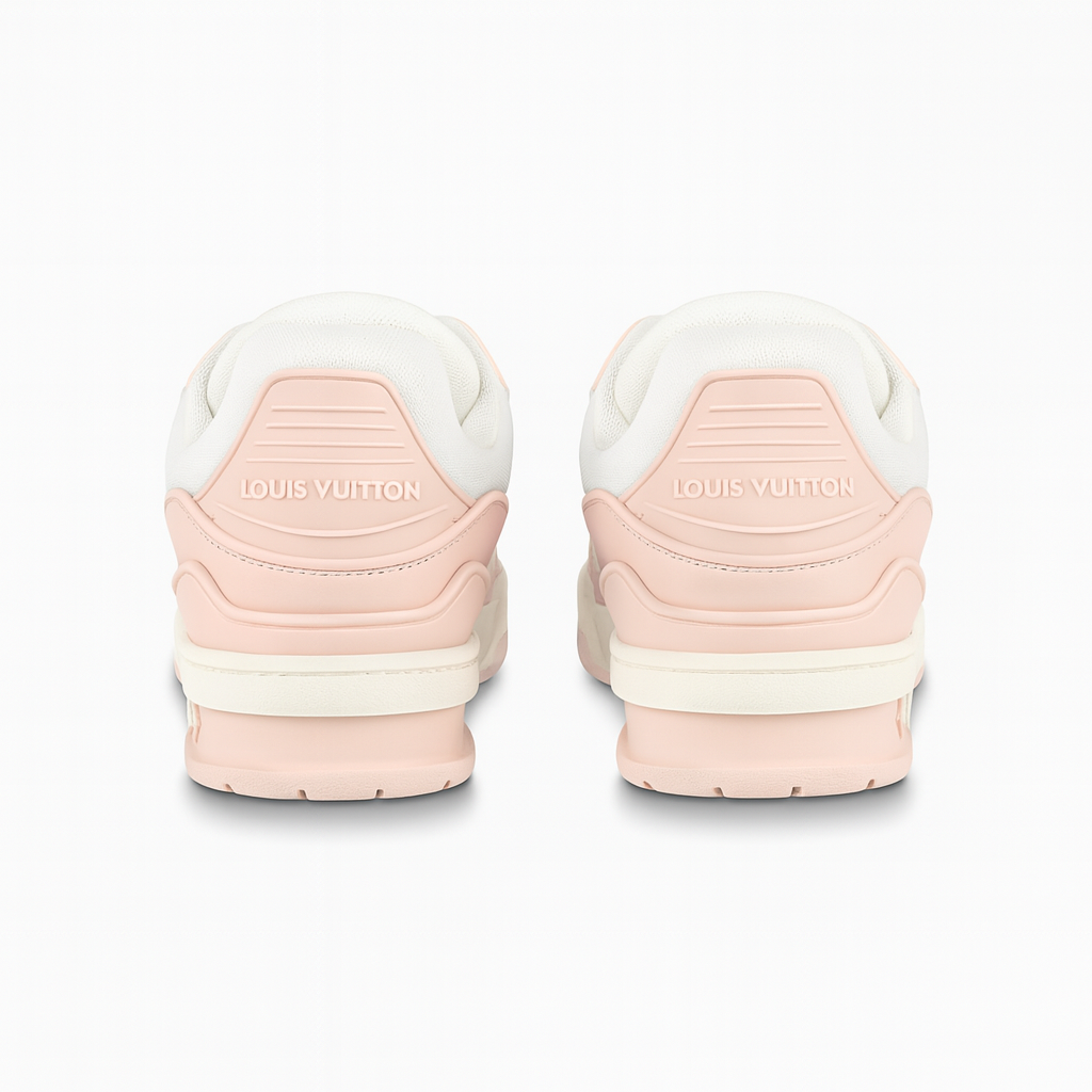 Tênis Louis Vuitton Trainer - Rosa / Branco