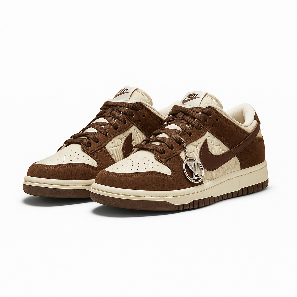 SB Dunk Low - Louis Vuitton - Bege / Marrom