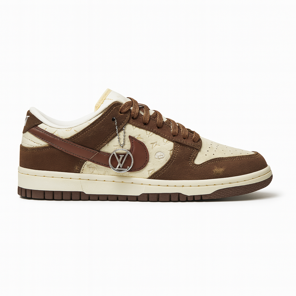 SB Dunk Low - Louis Vuitton - Bege / Marrom