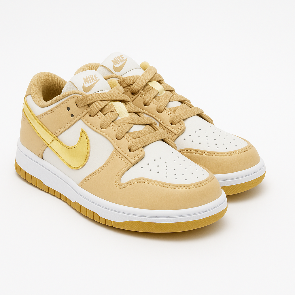 TĂȘnis Dunk Low Metallic Gold - Infantil
