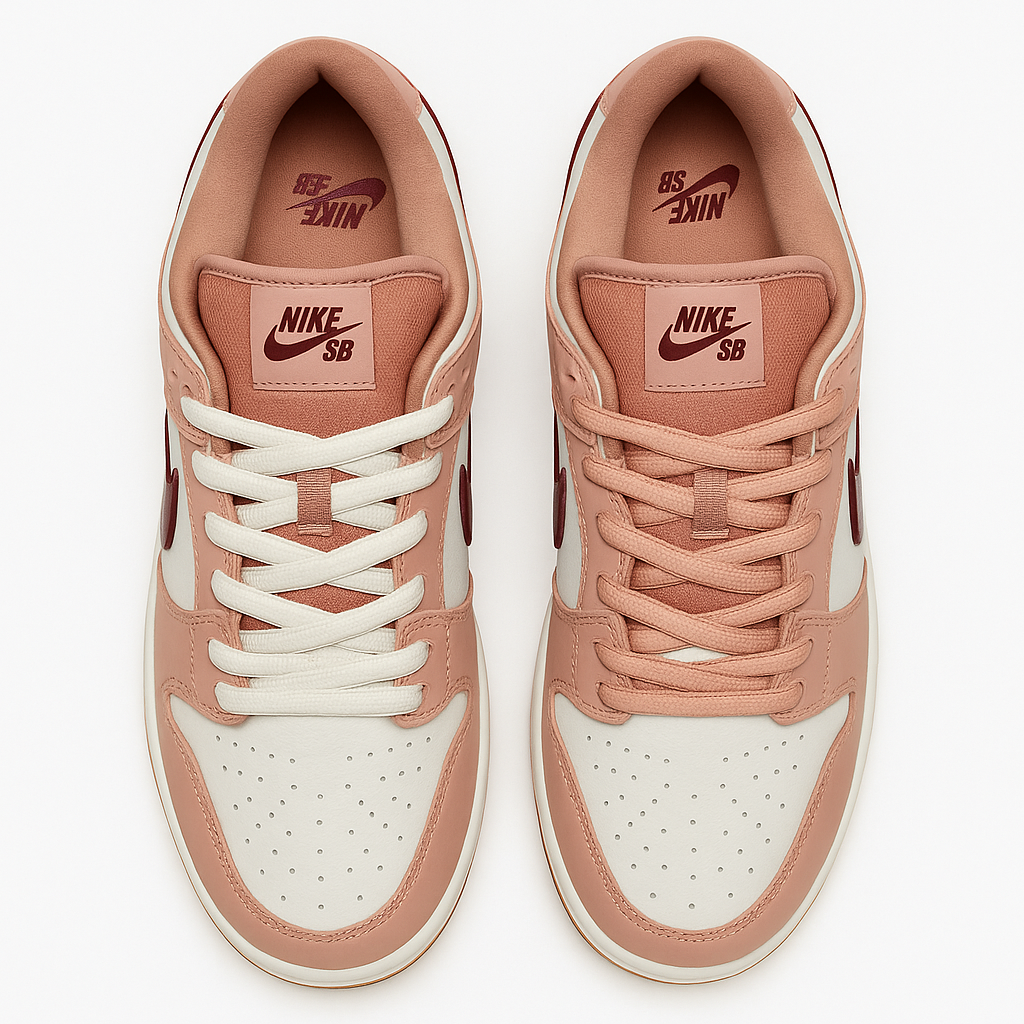 Tênis SB Dunk Low - Rosa / Vinho