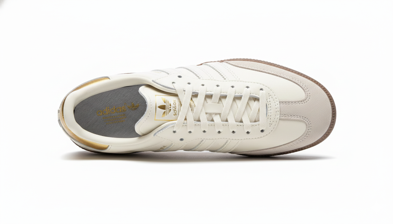 Tênis Samba OG – Branco & Ouro