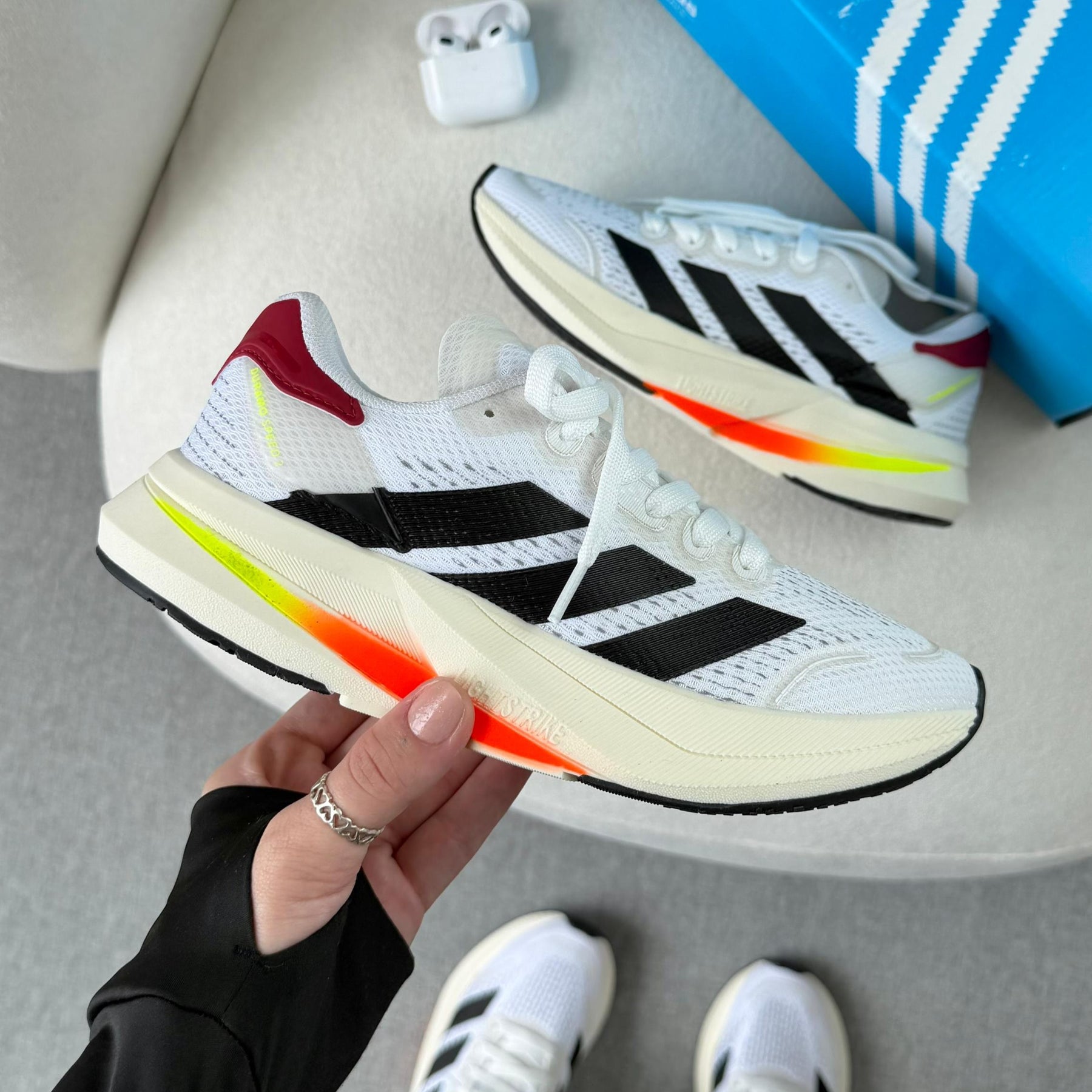 Tênis Adidas Duramo Speed 2 – Branco / Laranja