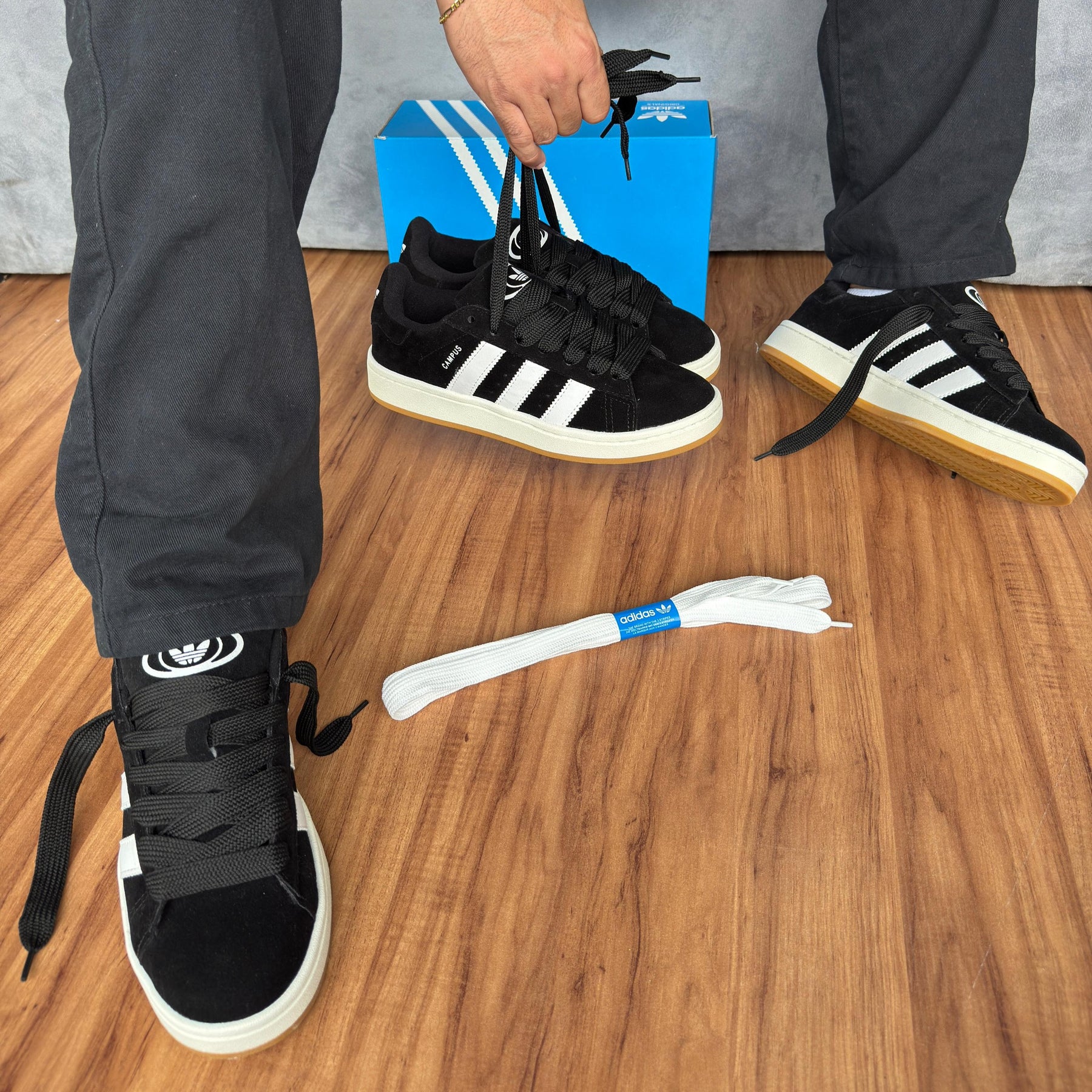 TĂȘnis Adidas Campus - Preto / Branco