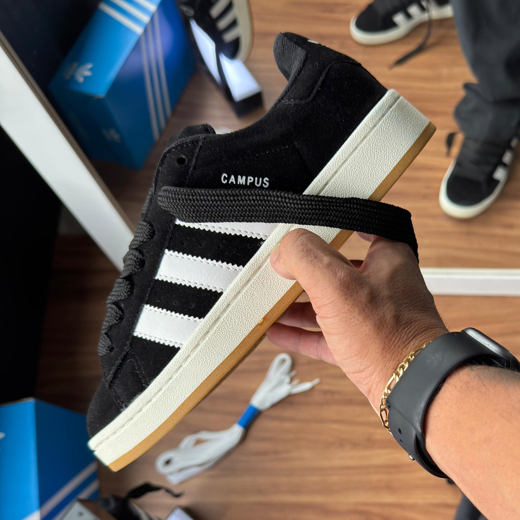 TĂȘnis Adidas Campus - Preto / Branco
