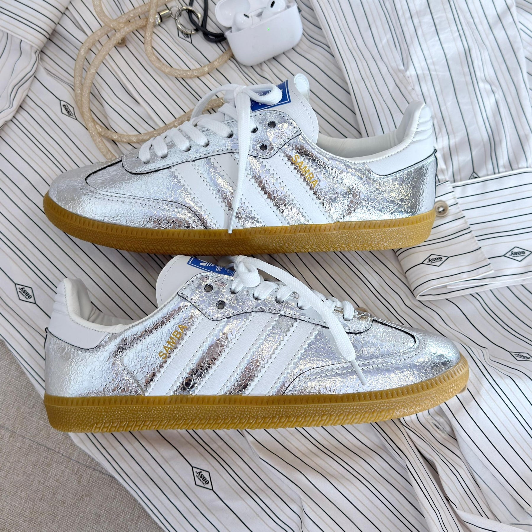 TĂȘnis Adidas Samba OG - Silver Metallic