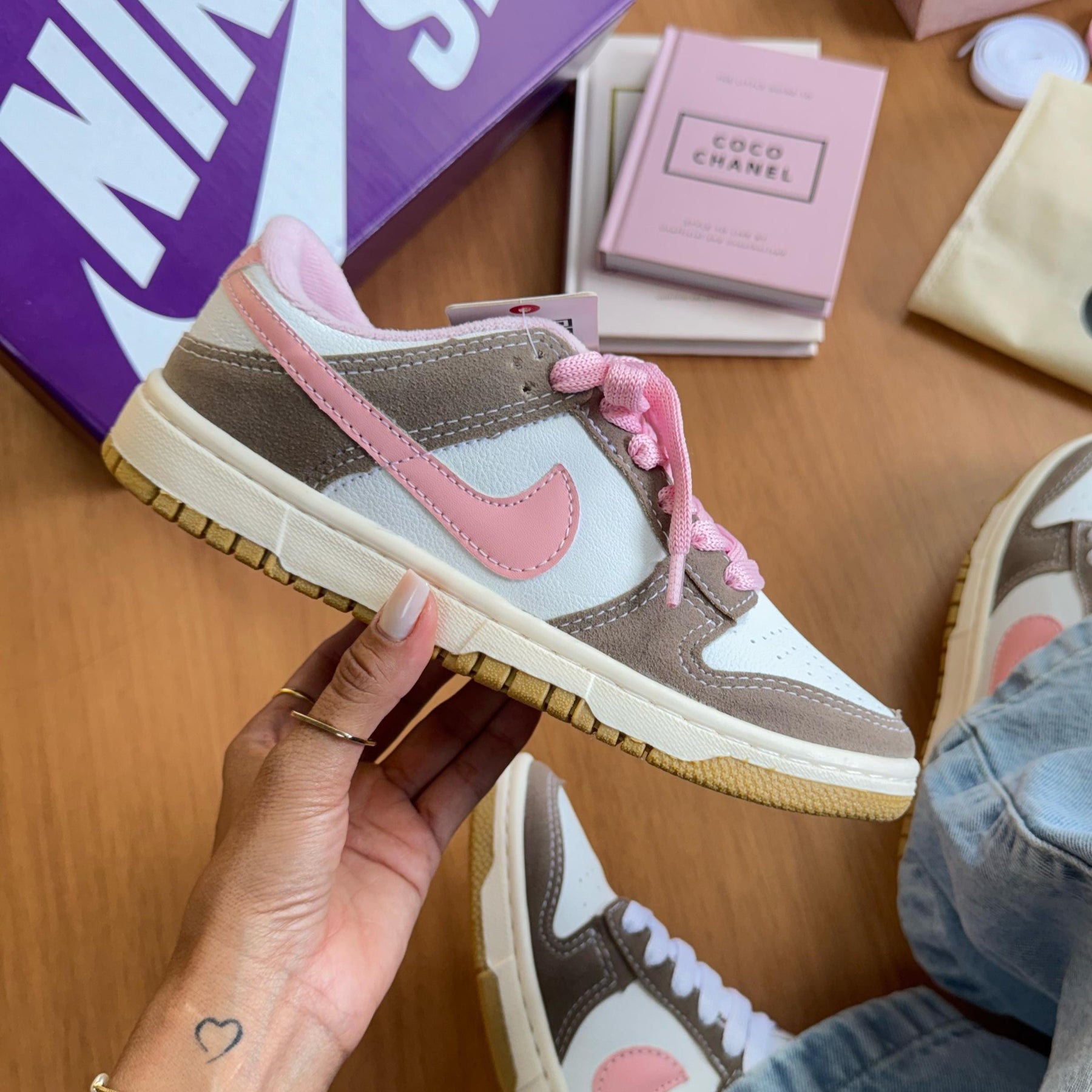 Tênis Dunk Low Pro Luxo - Rato / Rosa