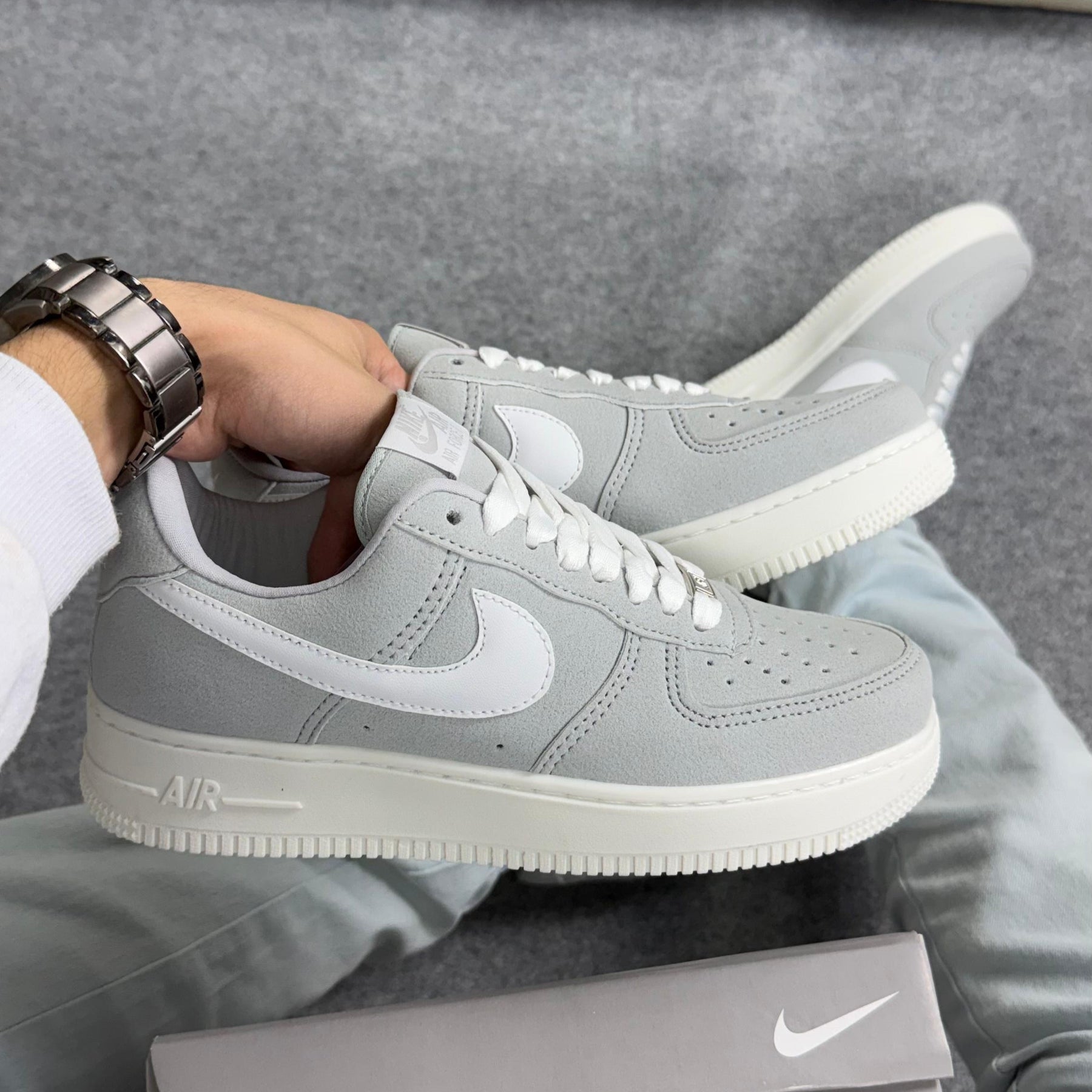 Tênis Air Force Linha Luxo - Cromo Branco