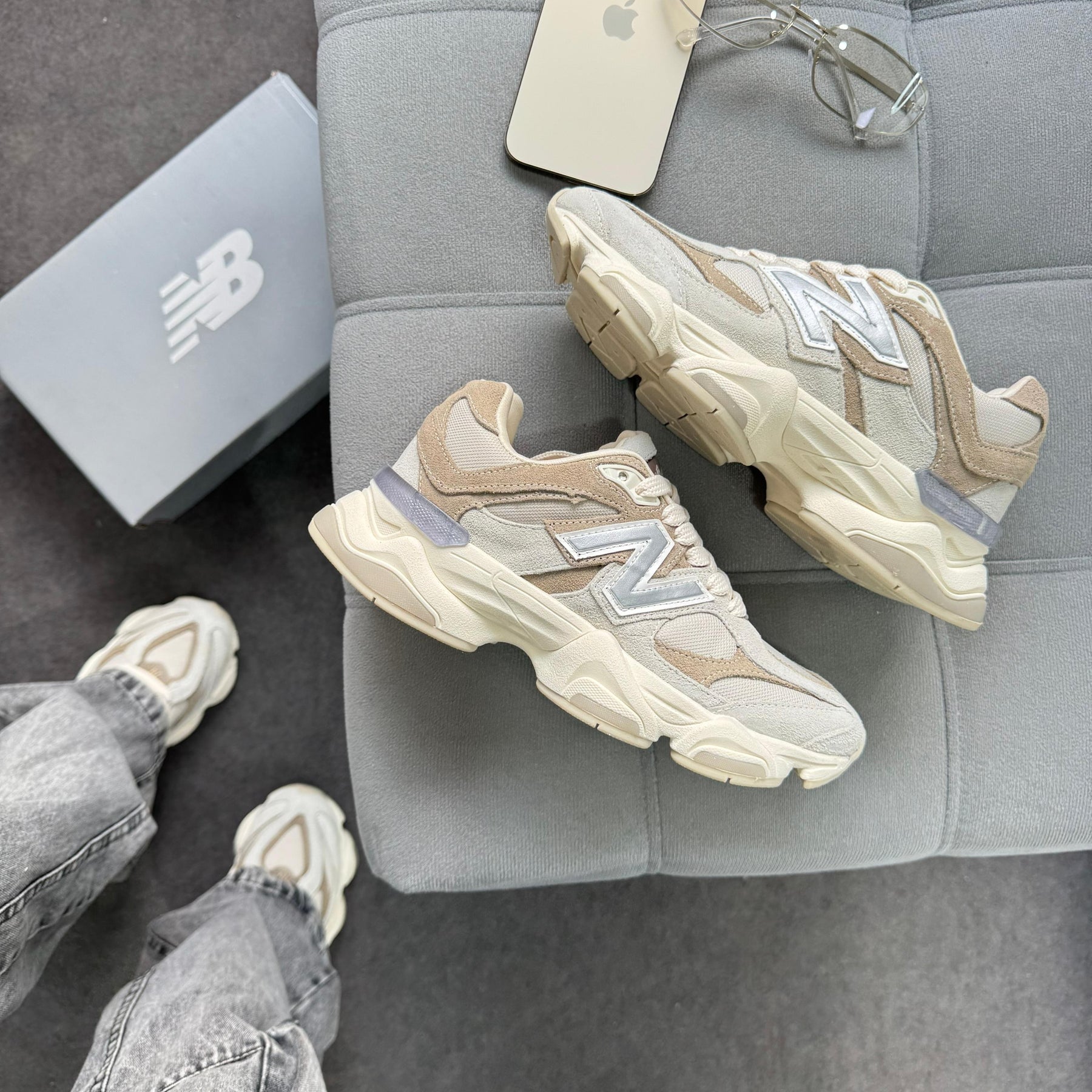 TĂȘnis New Balance 9060 - Taupe