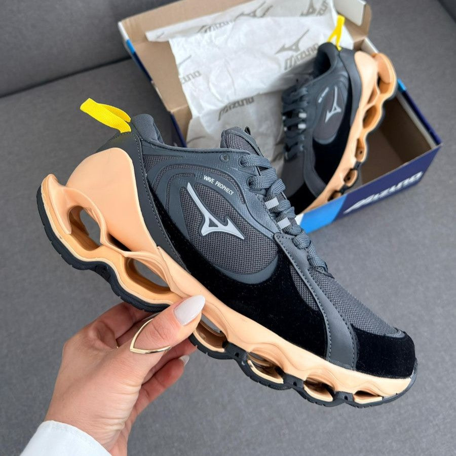 Tênis Mizuno Wave Beta 2 - Cinza Espacial / Bege