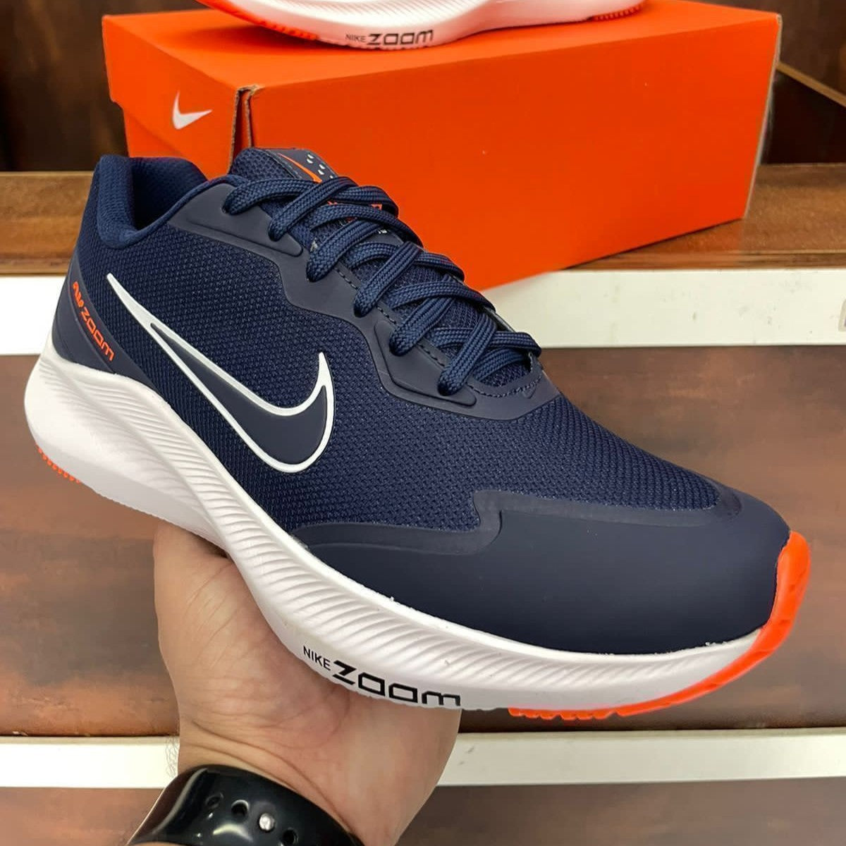 TĂȘnis Nike Zoom 04 - Azul Marinho / Laranja
