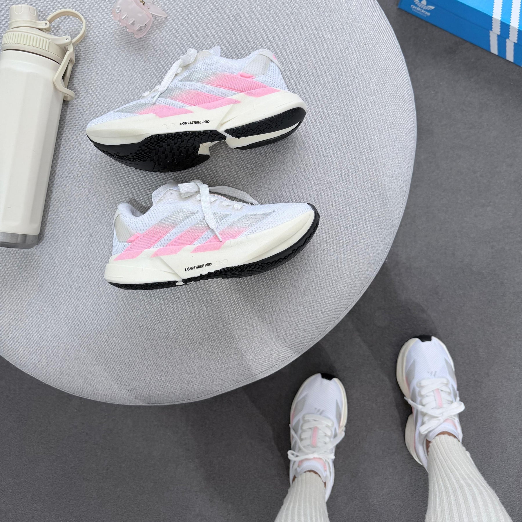 Tênis Adidas Adizero Adios Pro 4 - Branco / Rosa