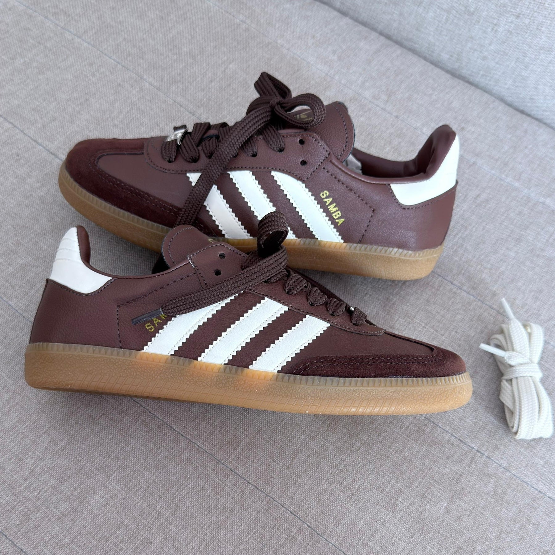 TĂȘnis Adidas Samba Prime - White / Coffe