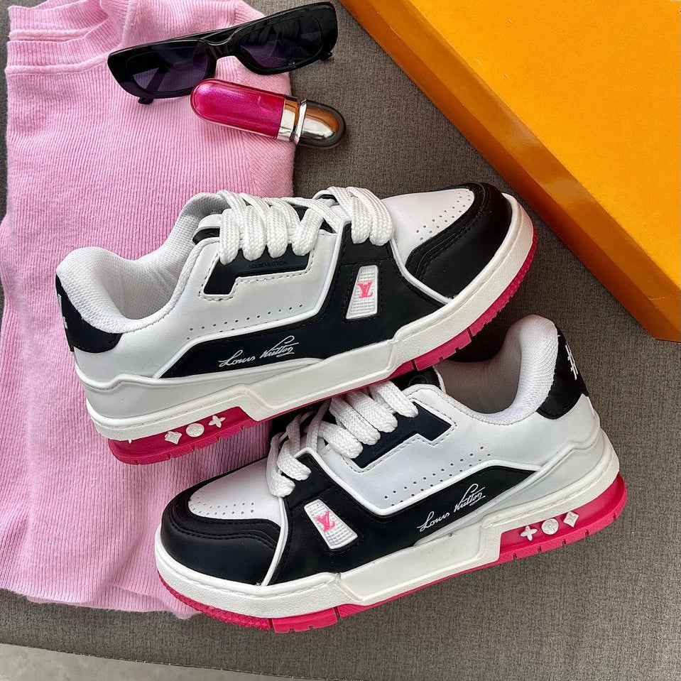 Tênis Louis Vuitton Trainer 54 - Branco / Pink