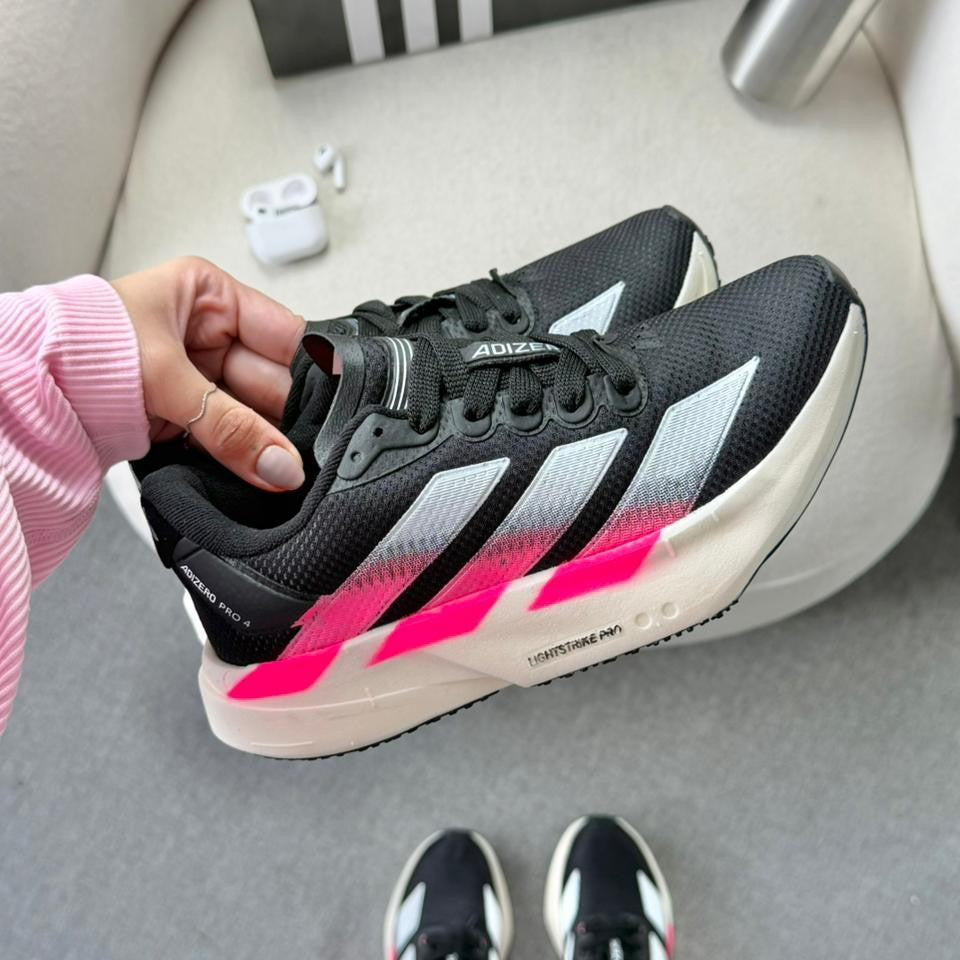 Tênis Adidas Adizero Adios Pro 4 - Preto / Branco / Rosa