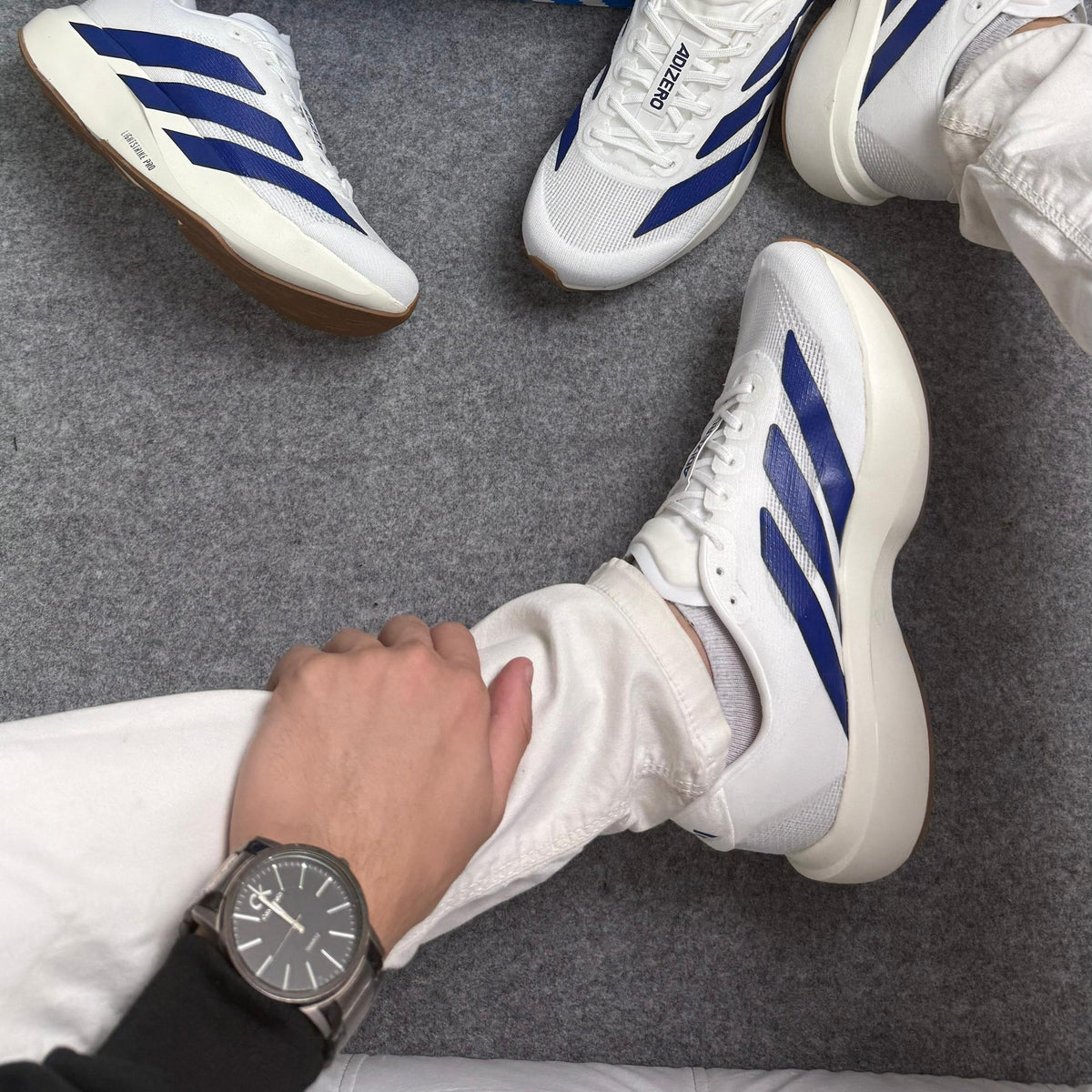 Tênis Adidas Adizero Evo SL - Off / Azul