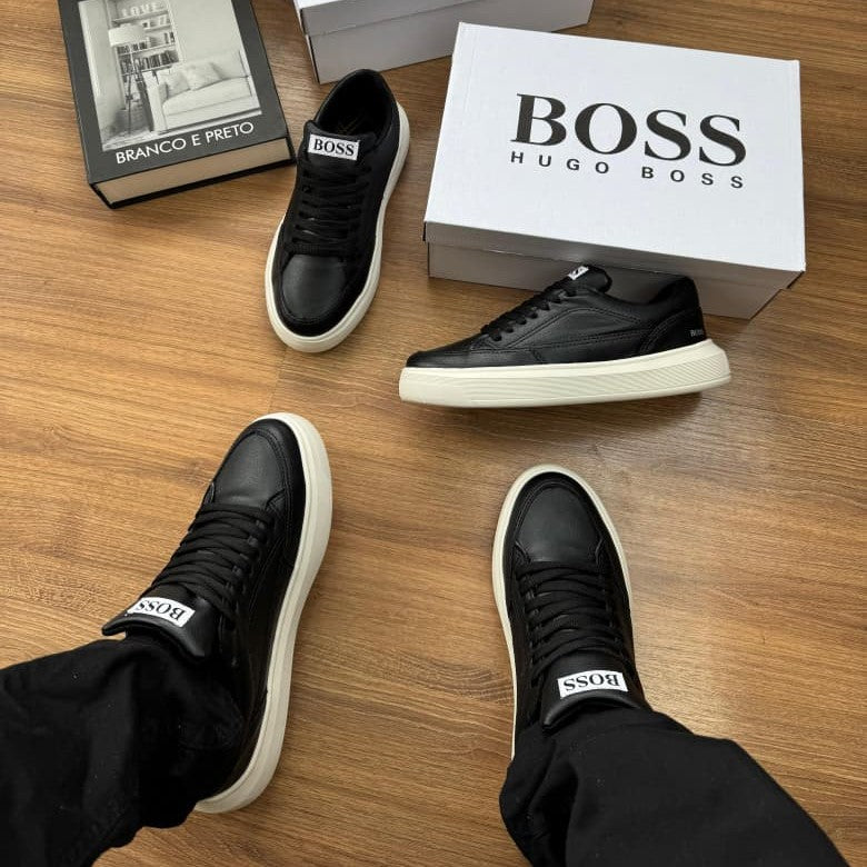 Tênis Hugo Boss - Courino Preto