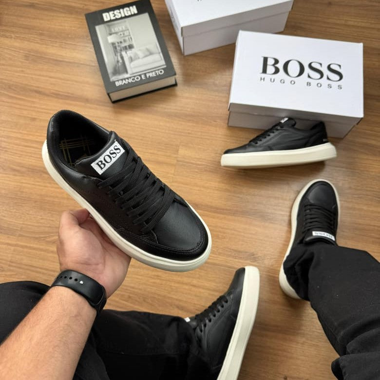 Tênis Hugo Boss - Courino Preto