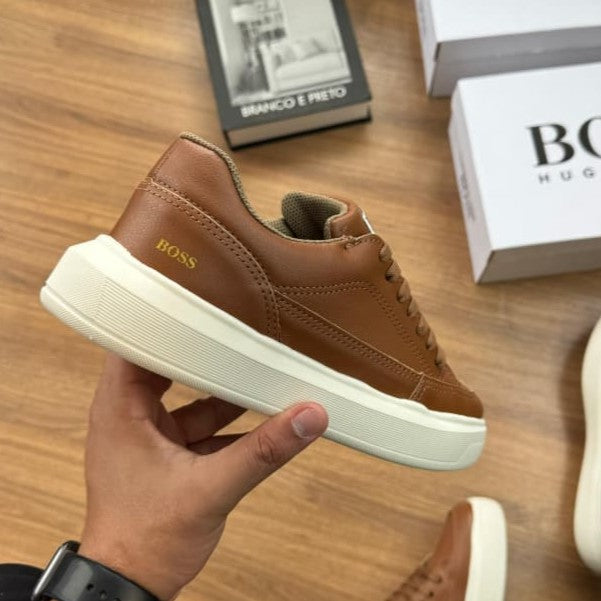 Tênis Hugo Boss - Courino Caramelo