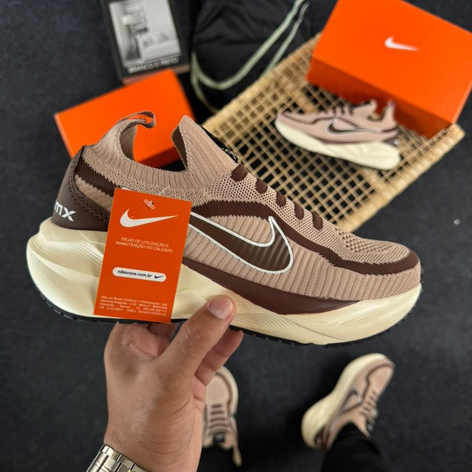 TĂȘnis Nike Zoom X Meia Knit - Bege / Marrom