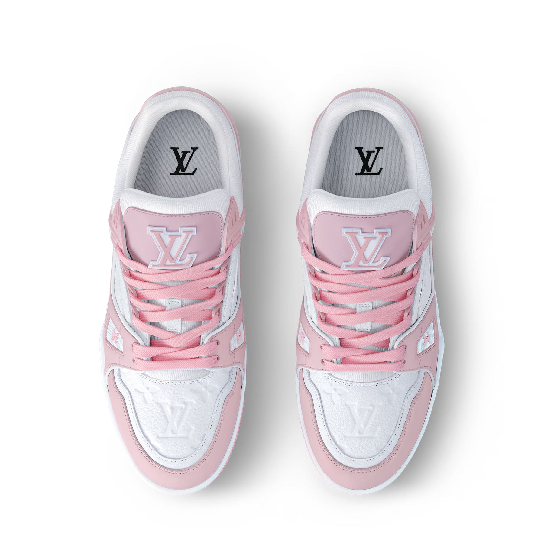 Tênis Louis Vuitton Trainer - Rosa / Branco