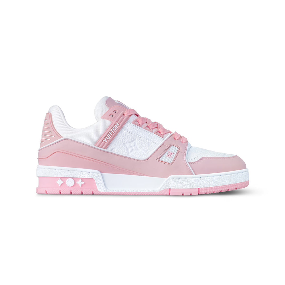 Tênis Louis Vuitton Trainer - Rosa / Branco