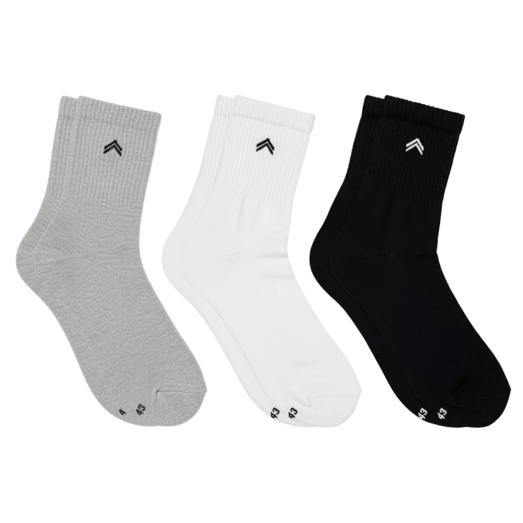 Kit 3 Pares de Meias Cano Médio Atoalhada