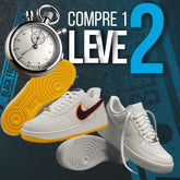 [COMPRE 1 LEVE 2] Tênis Air Force One - Branco / Lakers Roxo