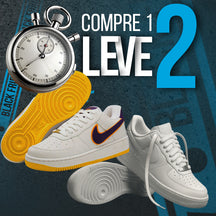 [COMPRE 1 LEVE 2] Tênis Air Force One - Branco / Lakers Roxo