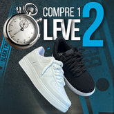 [COMPRE 1 LEVE 2] Tênis Air Force One - Branco / Preto Nobuck