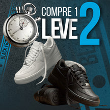 [COMPRE 1 LEVE 2] Tênis Air Force One - Branco / Preto