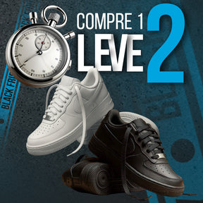 [COMPRE 1 LEVE 2] Tênis Air Force One - Branco / Preto