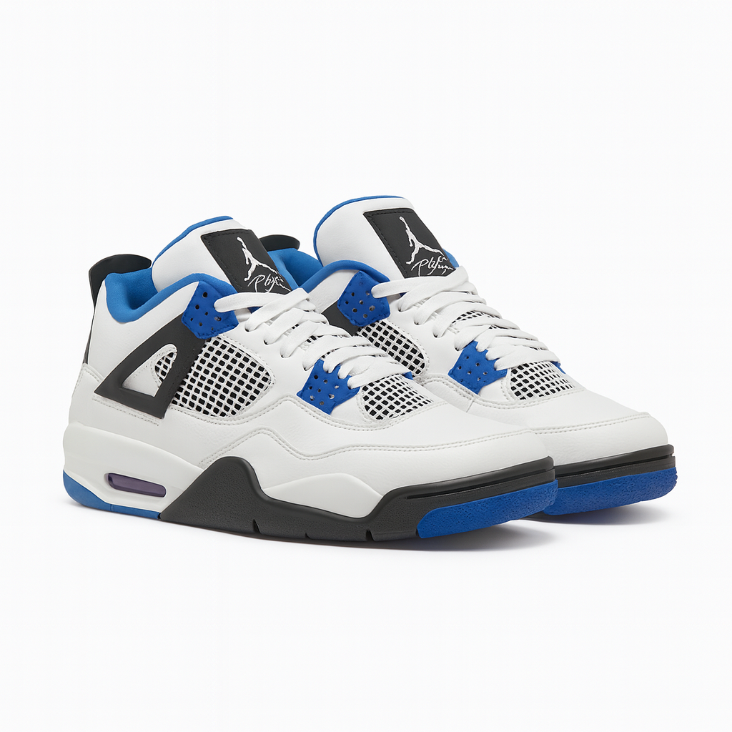 Tênis Air Jordan Retro 4 - Branco / Azul