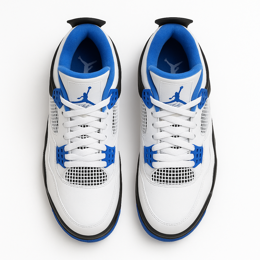 Tênis Air Jordan Retro 4 - Branco / Azul