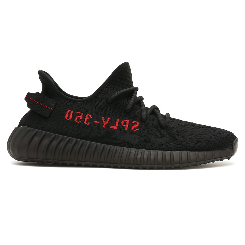 Tênis Yeezy Boost 350 - Preto Vermelho