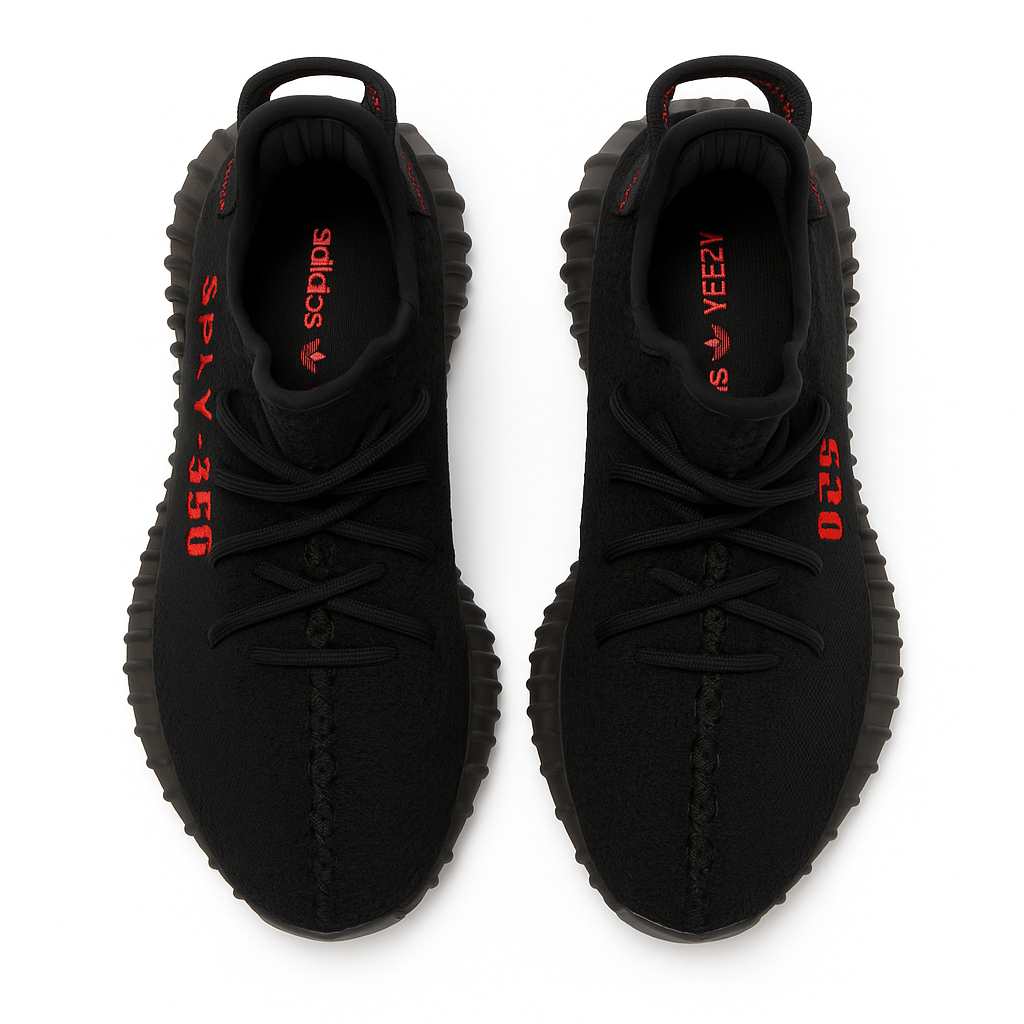 Tênis Yeezy Boost 350 - Preto Vermelho