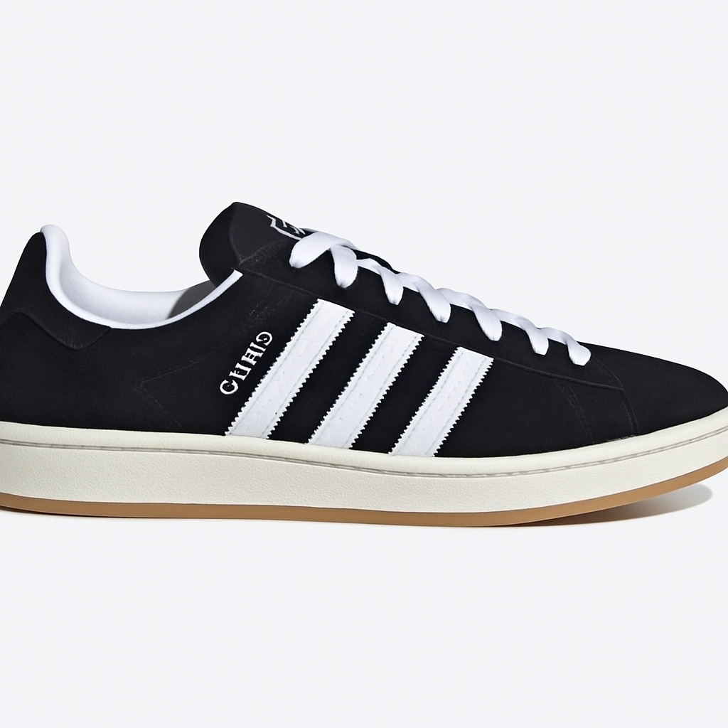 Tênis Adidas Campus - Preto Branco