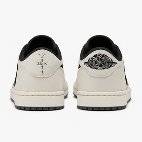 Tênis Air Jordan 1 Low - Travis Scott - Branco / Preto