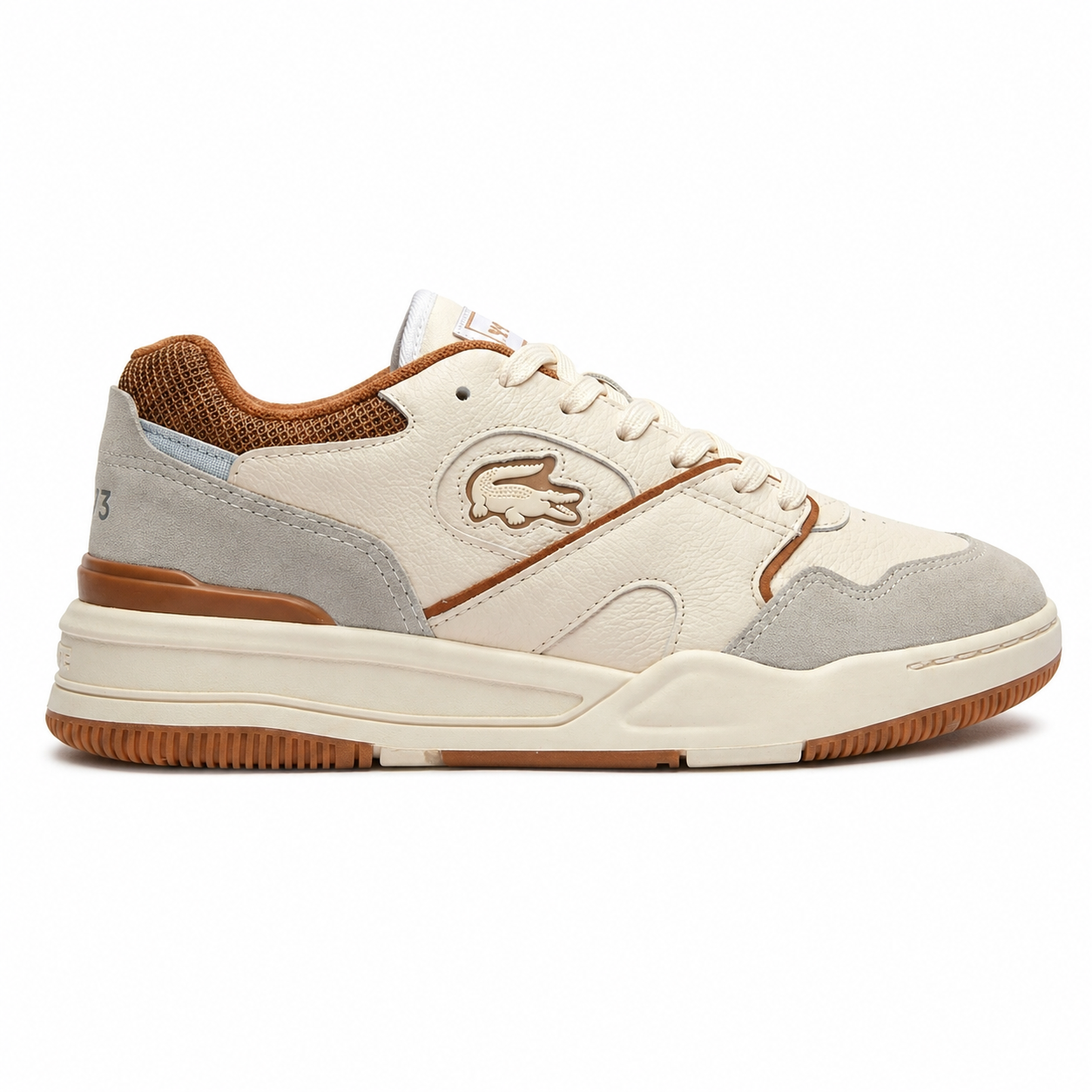 Tênis Lacoste Tenning 1933 - Branco / Caramelo