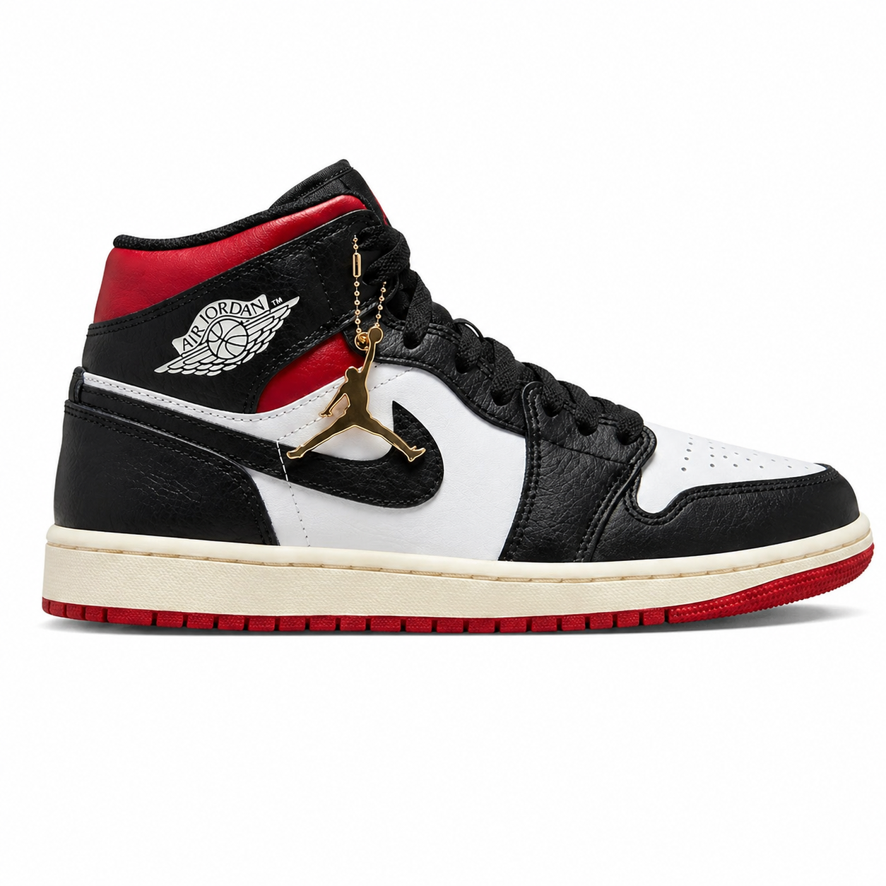 Tênis Nike Air Jordan High - Branco / Preto / Vermelho