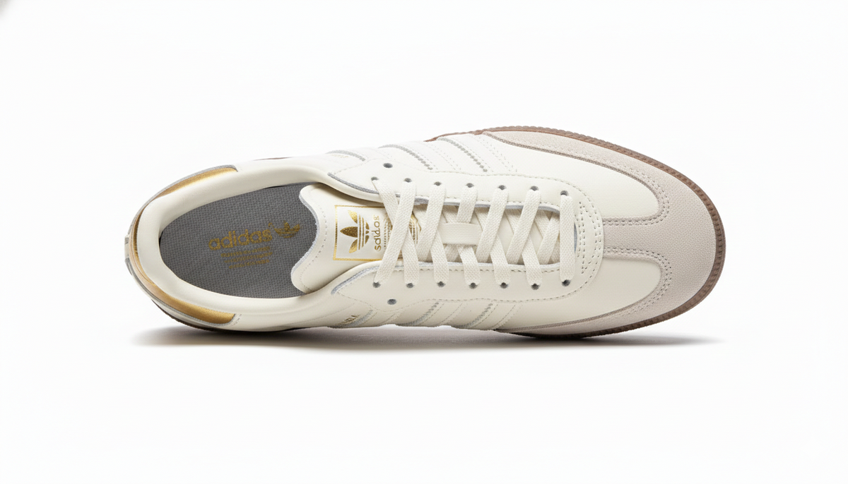 Tênis Samba OG – Branco & Ouro
