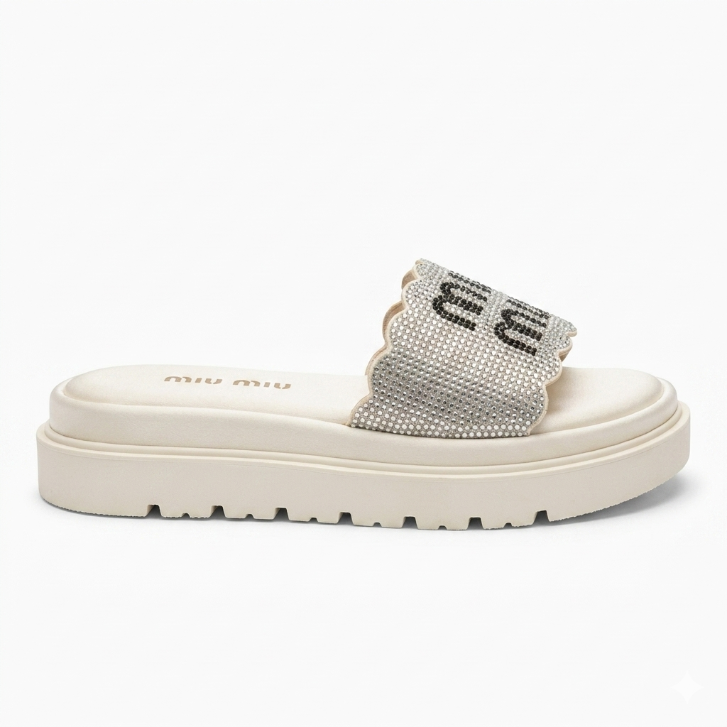 Papete Miu Miu Strass - Off White