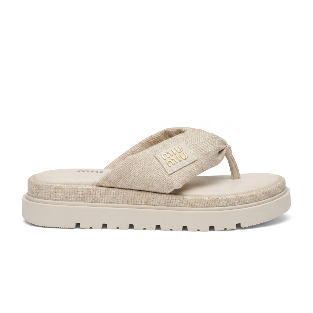 Chinelo Miu Miu - Off White