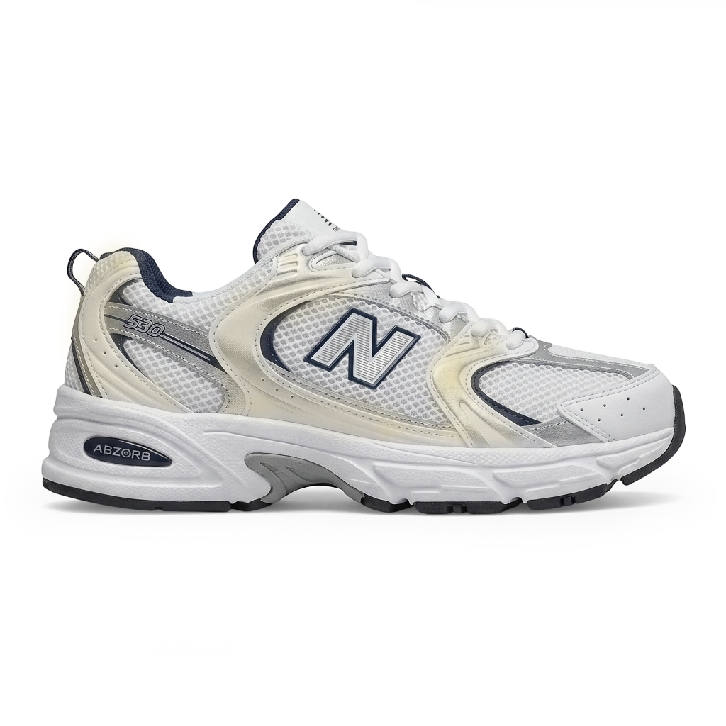Tênis New Balance 530 Retrô - Branco / Chumbo